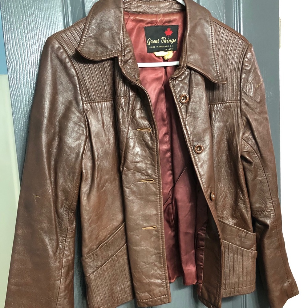 **True Vintage** 1970s Leather Jacket